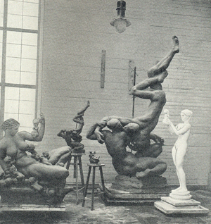 Kai Nielsens atelier. Ca. 1920