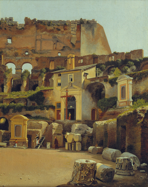 C.W. Eckersberg (1783-1853): Det indre af Colosseum i Rom. 1813-1816.