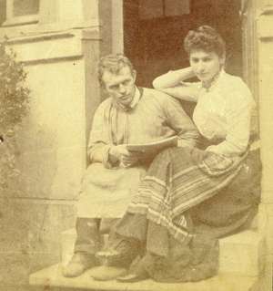 Niels Hansen Jacobsen (1861-1941) og Anna Gabriele Rohde (1862-1902) i Paris 1892