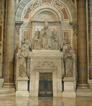Bertel Thorvaldsen (1770-1844): Pius VII's gravmæle i Peterskirken i Rom. 1824-1825