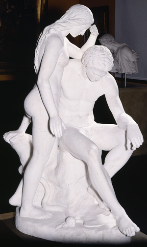 J.A. Jerichau (1816-1883): Adam og Eva efter syndefaldet. 1847-1849