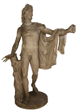 Apollon Belvedere. Gipsafstøbning af romersk kopi efter græsk skulptur fra ca. 330 f.Kr.