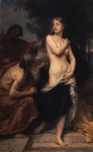 Lauritz Tuxen (1853-1927): Susanne i badet. 1882