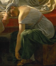 C.W. Eckersberg: En sovende kvinde i antik klædedragt, B 209