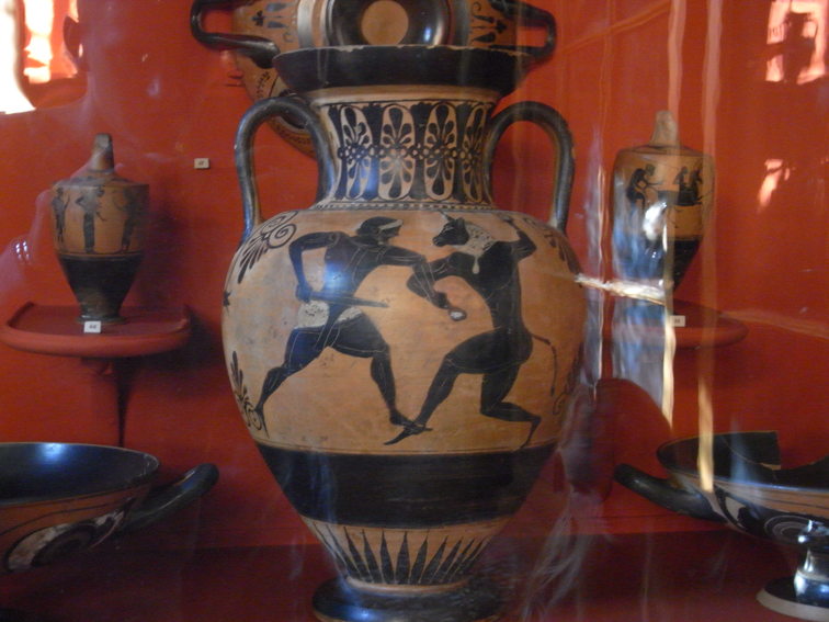 vase med theseus og minotaurus
