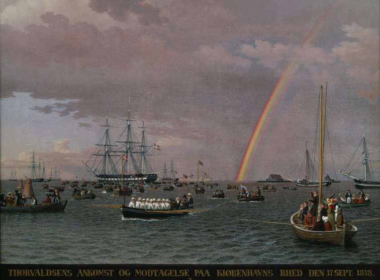 Thorvaldsens ankomst til Københavns red 17.sept. 1828
